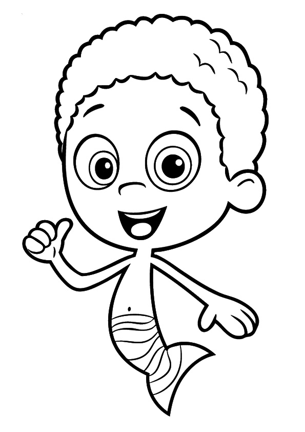 Plansa de colorat cu Bubble Guppies 52 53
